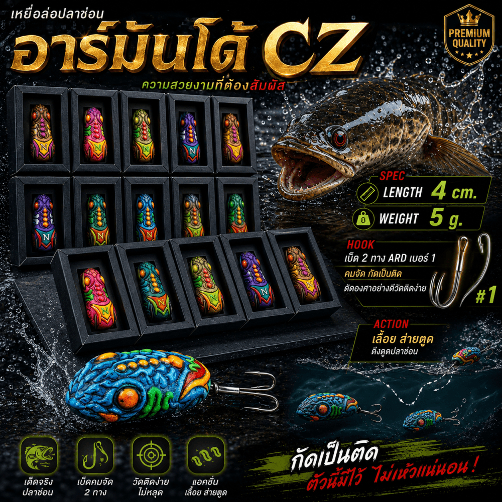กบยาง Armando รุ่น CZ ขนาด4cm น้ำหนัก 5g จากค่าย Nick Armando