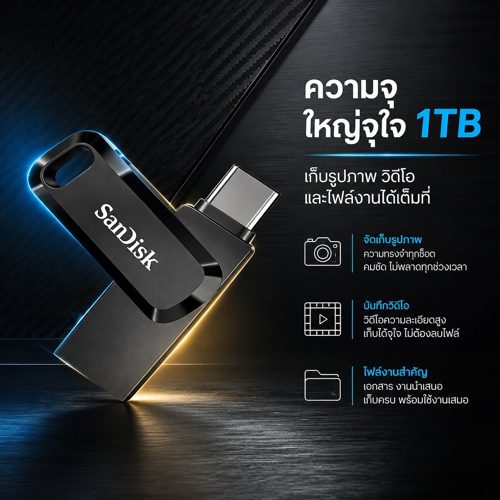 SanDisk Ultra Dual Drive Go 32GB/64GB/128GB/256GB/512GB/1TB USB 3.1 Gen1 Flash DriveType-C Speed 150mb/s