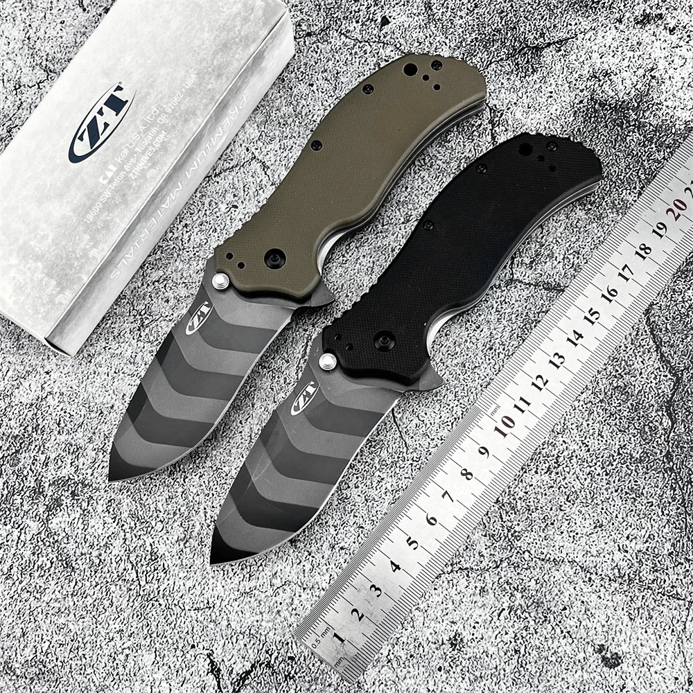 ZT0350 มีดพับ วัสดุของขอบตัด: D2 จัดการวัสดุ: G10
