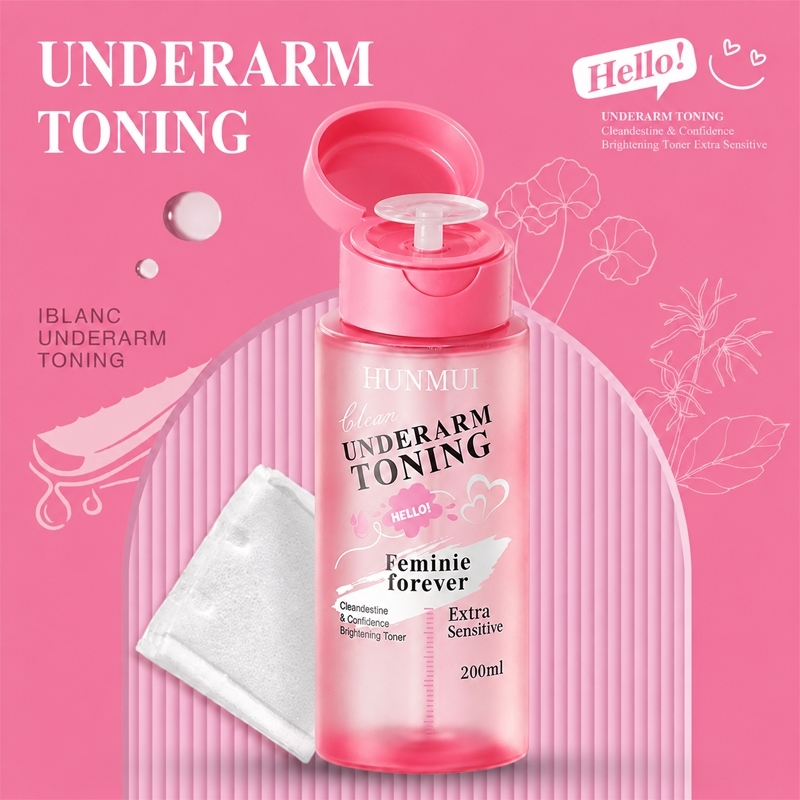 [200ml ฝาปั้ม] โทนเนอร์รักแร้ กระจ่างใส ลดรักแร้ดำ ลดตุ่มหนังไก่ ลดกลิ่น อ่อนโยน ใช้ได้ทุกวัน สำหรับผู้หญิง