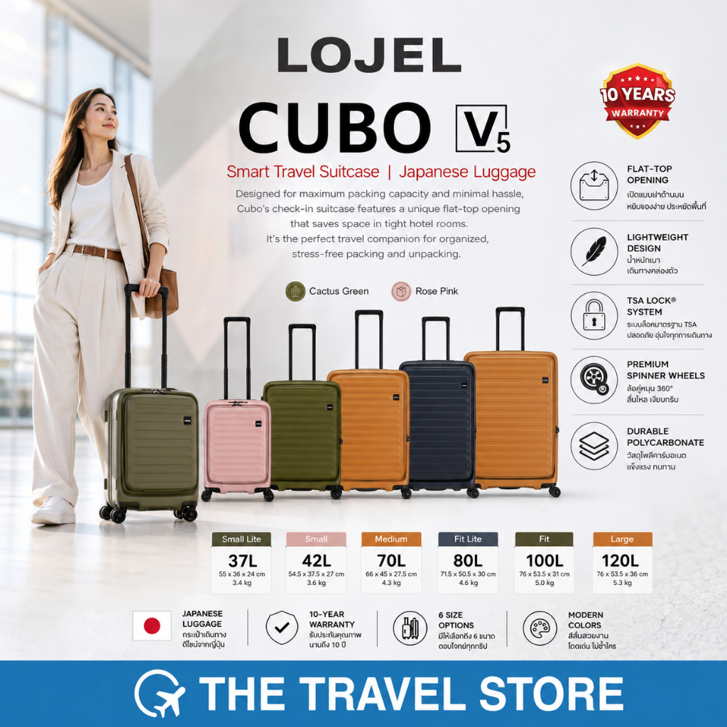 Lojel CUBO V5 Smart Travel Suitcase | Japanese Luggage กระเป๋าเดินทาง