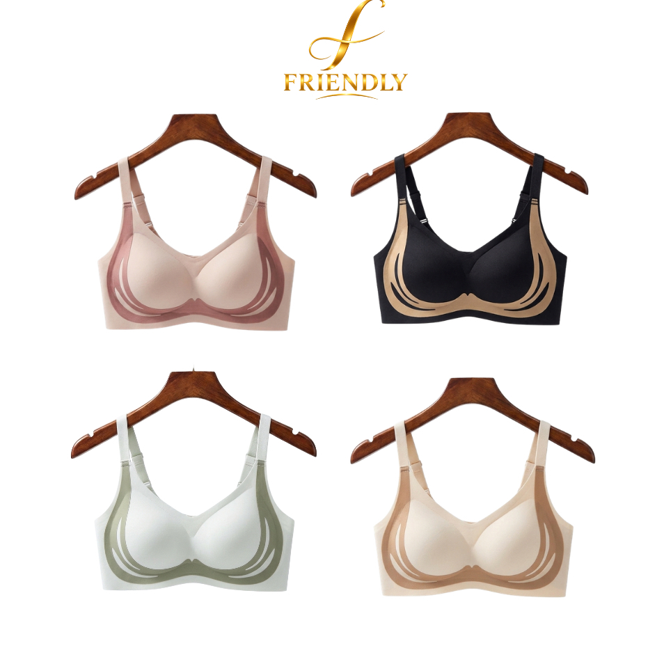 [4 ตัว 590.-] Friendly Bras รุ่นมินนี่ บราไร้โครง ไร้ขอบ ผ้านิ่มเก็บกระชับ ฟองน้ำเย็บติด ช่วยให้เก็บทรงสวยดูเป็นธรรมชาติ