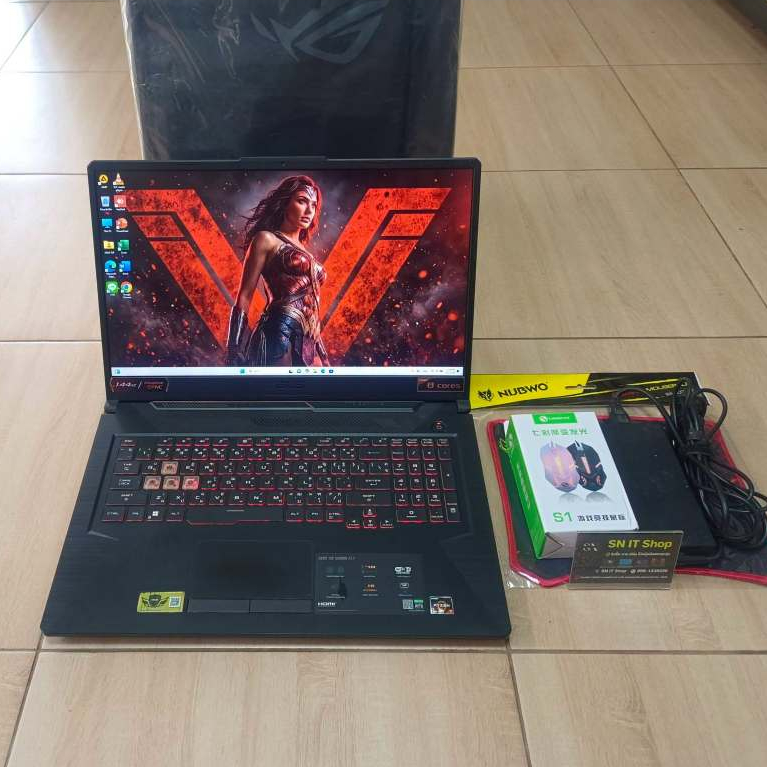 Asus TUF Gaming A17 (มือสอง) AMD Ryzen 7 4800H NVIDIA GeForce RTX 3050 RAM 16GB SSD 512GB จอใหญ่ 17.