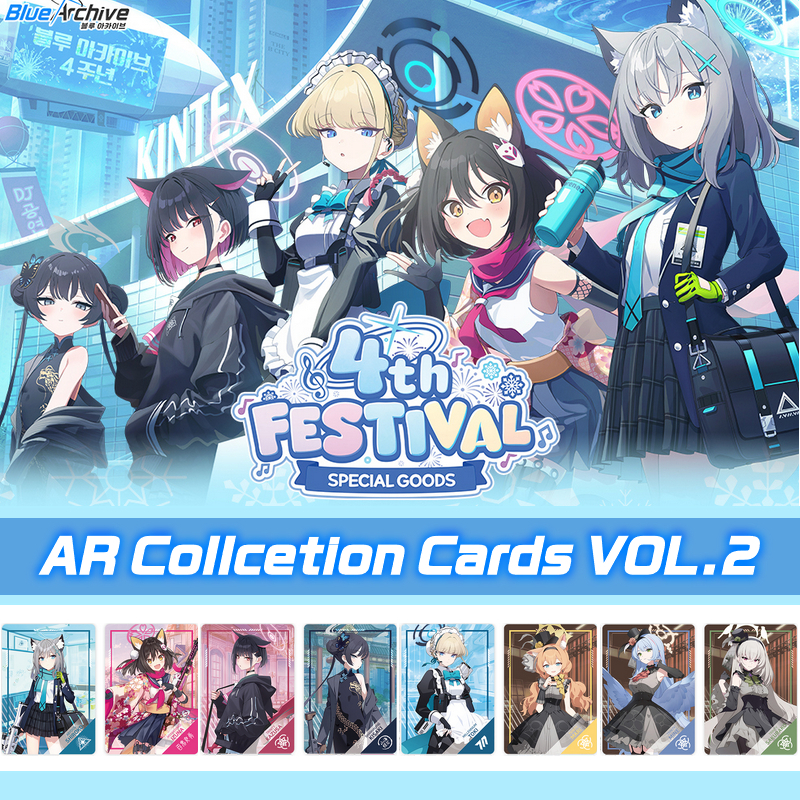(นำเข้าจากเกาหลี ลิขสิทธิ์แท้) Blue Archive การ์ดสะสม AR Collection Cards Vol2 สแกนโมเดล 3D ได้ *อ่านรายละเอียดก่อนซื้อ*