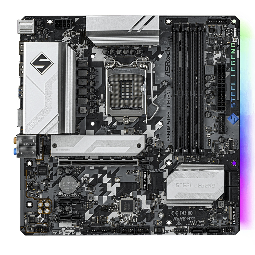 MAINBOARD (เมนบอร์ด) 1200 ASROCK B560M STEEL LEGEND มือสอง