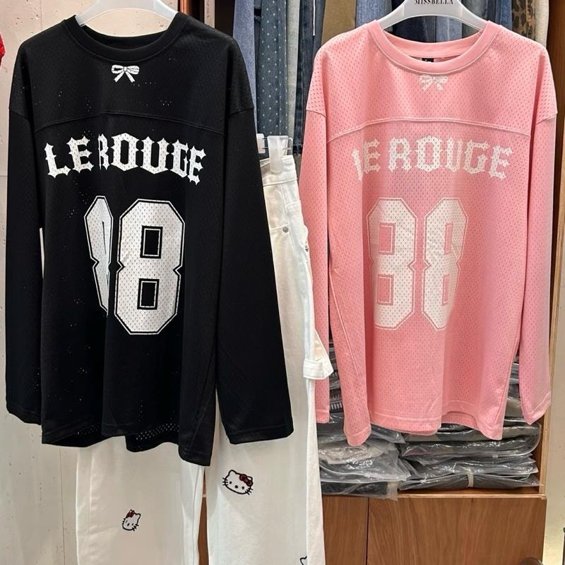 RP94 ( w10756 ) เสื้อแขนยาวผ้าสปอร์ต สกรีน 88 งานป้าย WG.WE