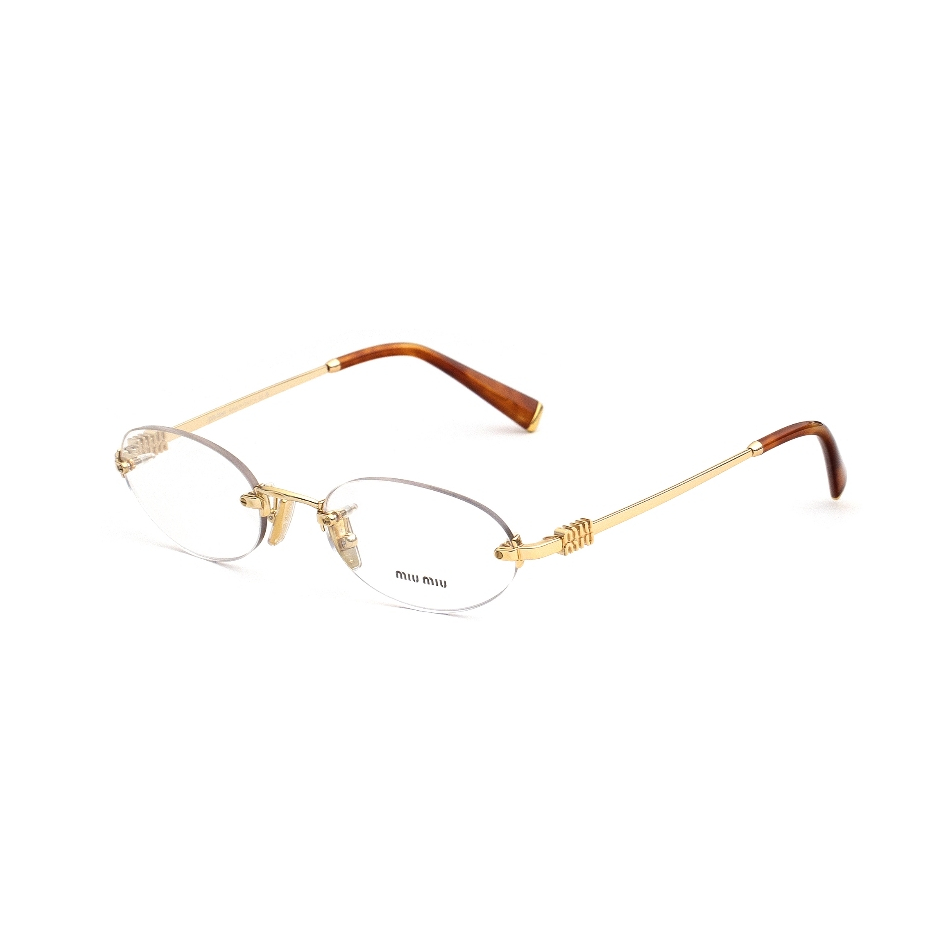 กรอบแว่นตา Miu Miu รุ่น MU 53WV 5AK1O1 SIZE 53 MM. (GOLD)
