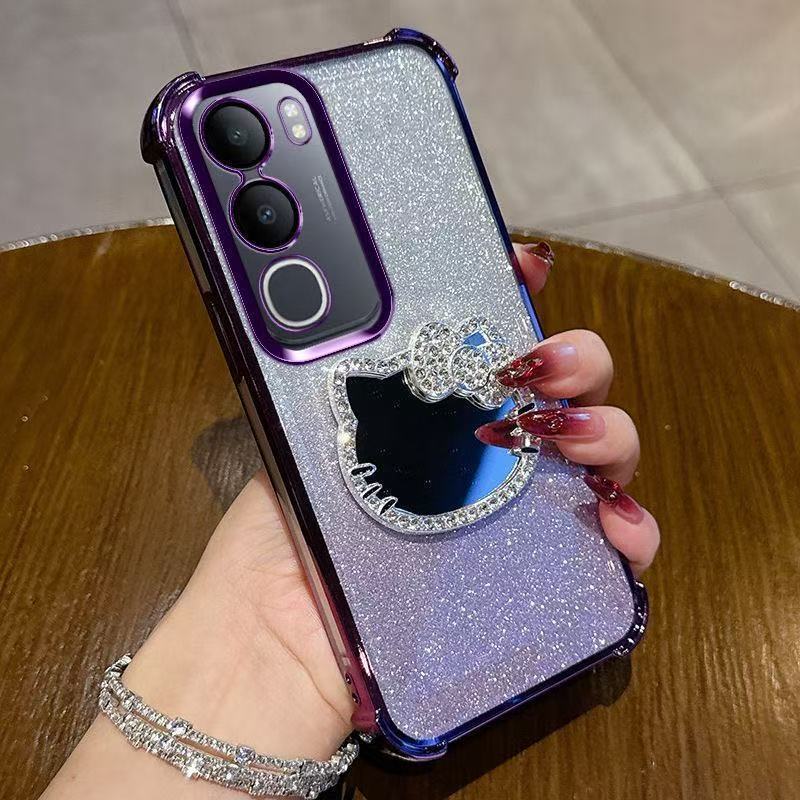 เคสกระจกคิตตี้ แต่งหน้า ตั้งได้ สำหรับ VIVO Y31D Y500i V70 V70FE Y05 Y11D Y21D Y31 Y39 Y29 Y29S Y04 Y04S กันกระแทก 5KD