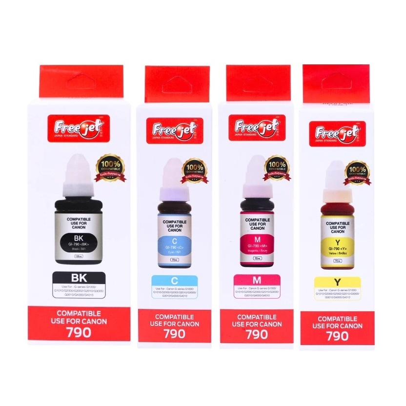 Canon 790 น้ำหมึกเติมปริ้นเตอร์ Premium Freejet หมึกเครื่องพิมพ์ Canon  ขนาด 70-135 ml.