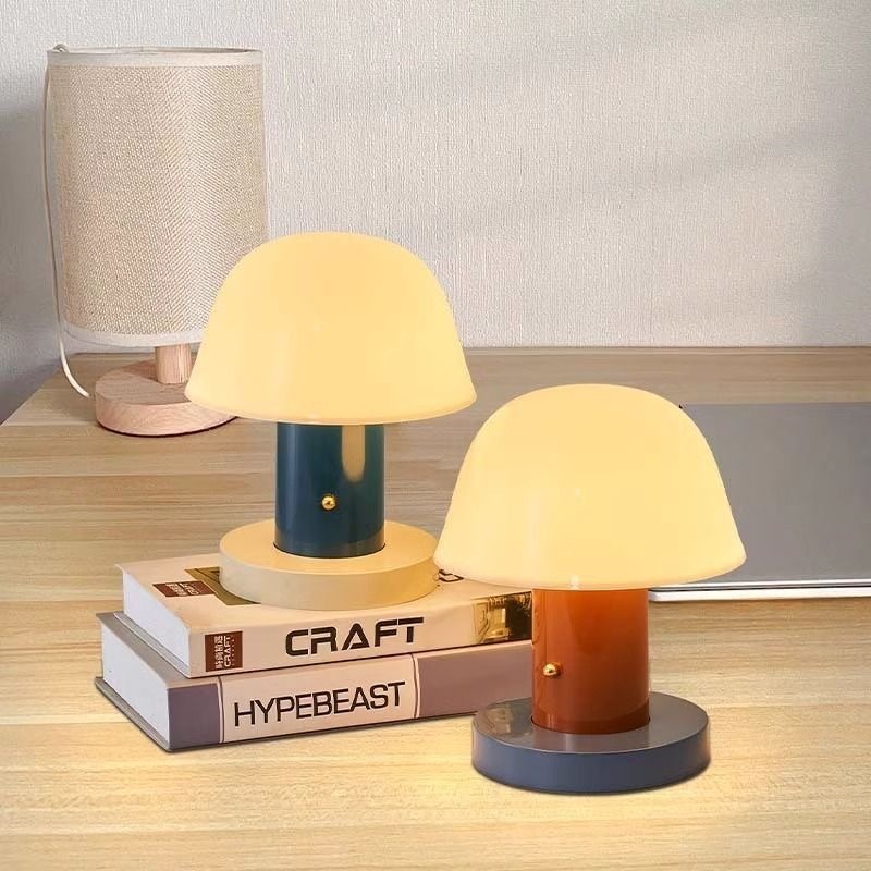 โคมไฟตั้งโต๊ะ LED ไร้สาย สไตล์มินิมอล ชาร์จ USB 3 สี ปรับแสงได้ ระบบสัมผัส สำหรับหัวเตียง ห้องนอน ห้องนั่งเล่น