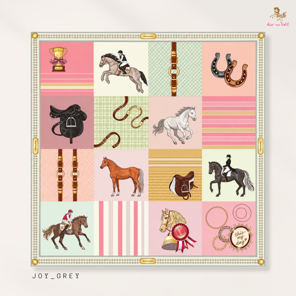 Kiss Me Doll وشاح Classic ‏JOY ‏100×100 سم — صورة 2
