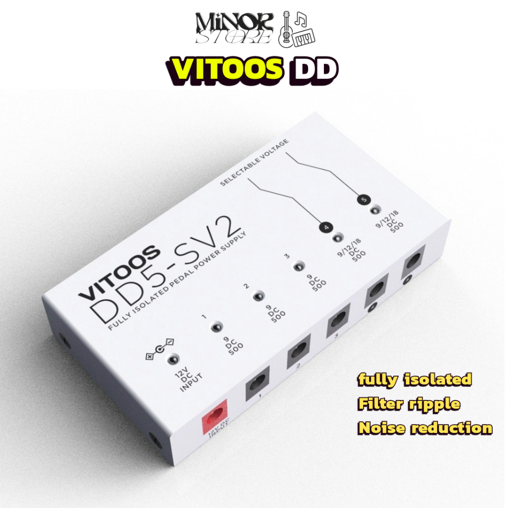 VITOOS effect pedal power fully isolated Filter ripple Noise reduction