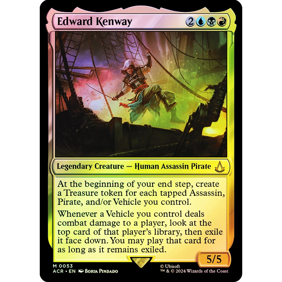MTG - Magic The Gathering - Assassin's Creed - Edward Kenway - Near Mint - Foil Etched