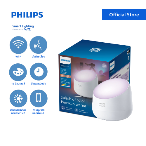 Philips Smart Lighting Connected by WiZ โคมไฟตั้งโต๊ะอัจฉริยะ wall-washing RGB รุ่น Squire 16ล้านเฉดสี 8.5W