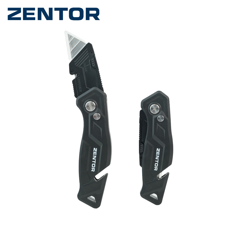 Zentor [ฟรีใบมีด 10 ใบ] มีดพับ คัตเตอร์พับได้ ใบมีดSK5 แข็งแรง พกพาสะดวก Folding Cutter