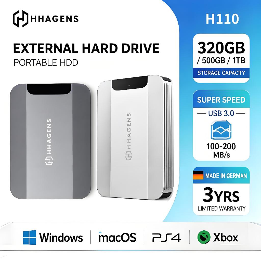 HHAGENS H110 320GB 500GB 1TB USB3.0 2.5“Disk/Portable Hard Drives/External For Laptop/PS4/PS5สต็อกไท