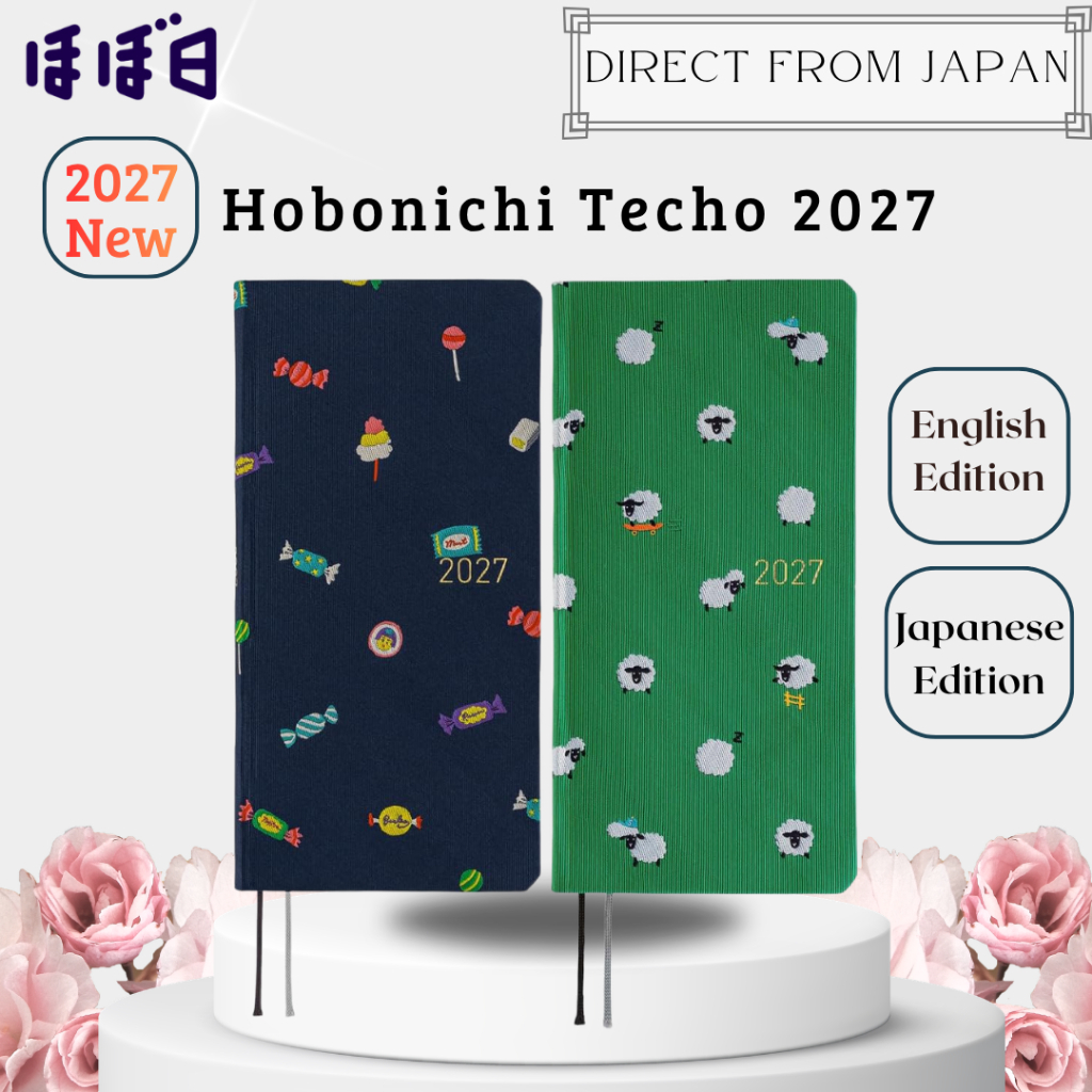 Hobonichi Techo 2027 Weeks Bow & Tie Sheep Sheep Sheep / Candy Dream Weekly Planner Jan Start