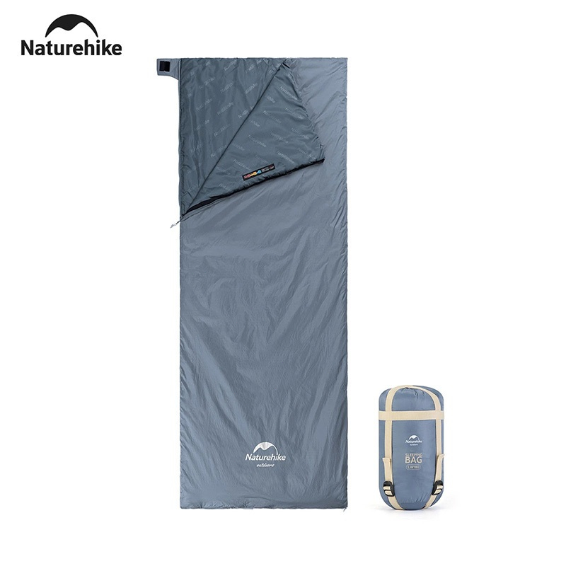 Naturehike LW180 ถุงนอนแบบพกพาตั้งแคมป์เดินป่ากลางแจ้งซองจดหมายระบายอากาศเบาสบายถุงนอนประกบกัน จัดส่