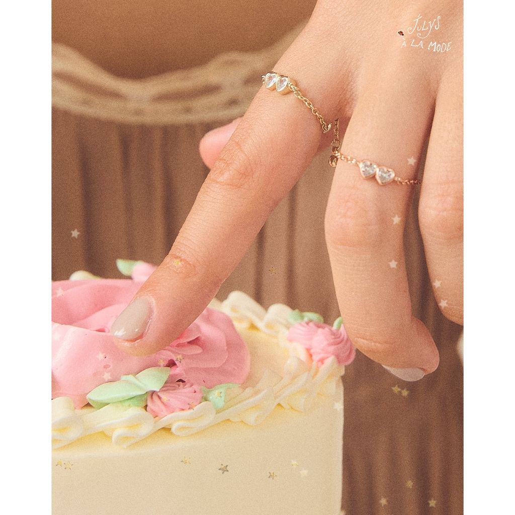 Julys - double trouble string ring