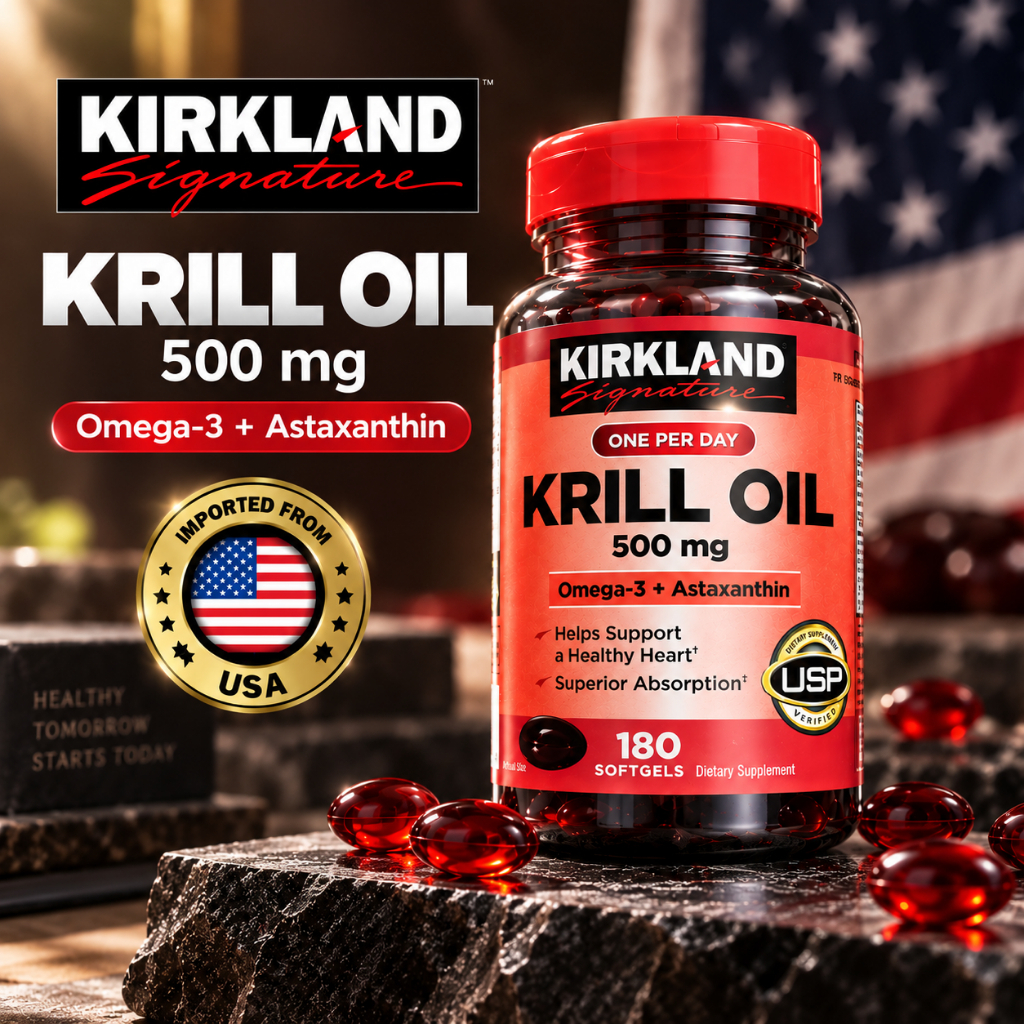 Kirkland Krill Oil One per Day 500 mg 180 Softgels EXP 12/26