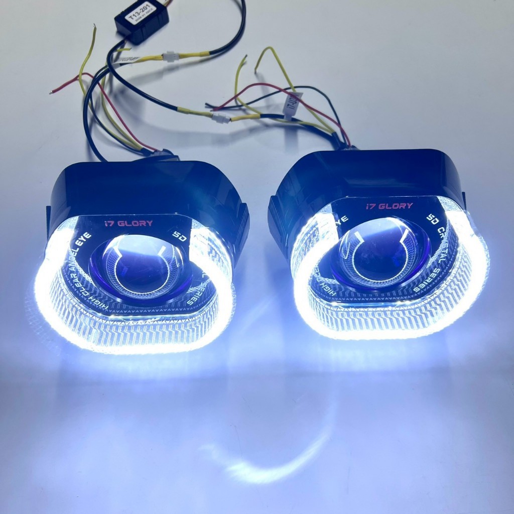 เลนส์ LED ขนาด 3 นิ้ว 160W ความสว่างสูง เลนส์สีฟ้า สำหรับทั้งไฟสูงและไฟต่ำ-5D i7 U