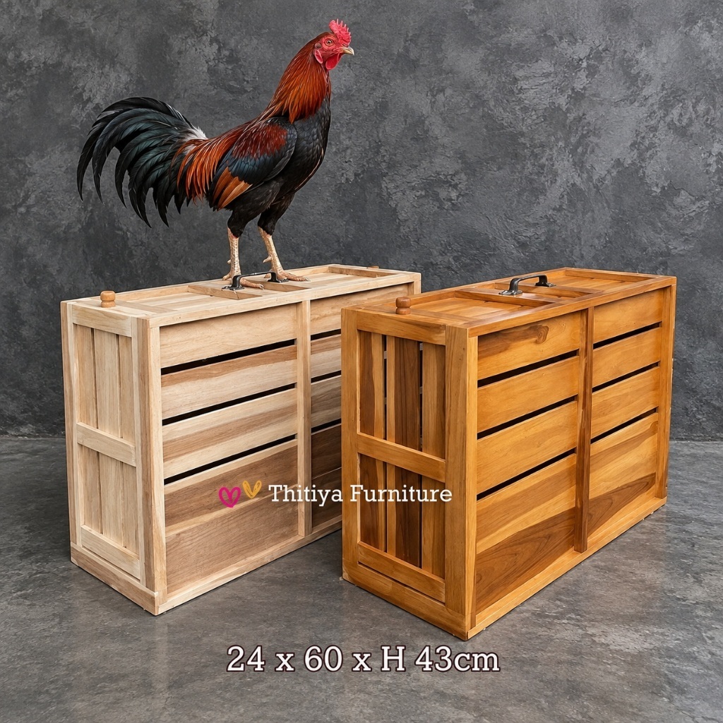 กล่องใส่ไก่ชนอย่างดี ไม้สักแท้ งานละเอียด คัดเกรด พร้อมส่ง!!! กล่องเก็บของ กล่องอเนกประสงค์