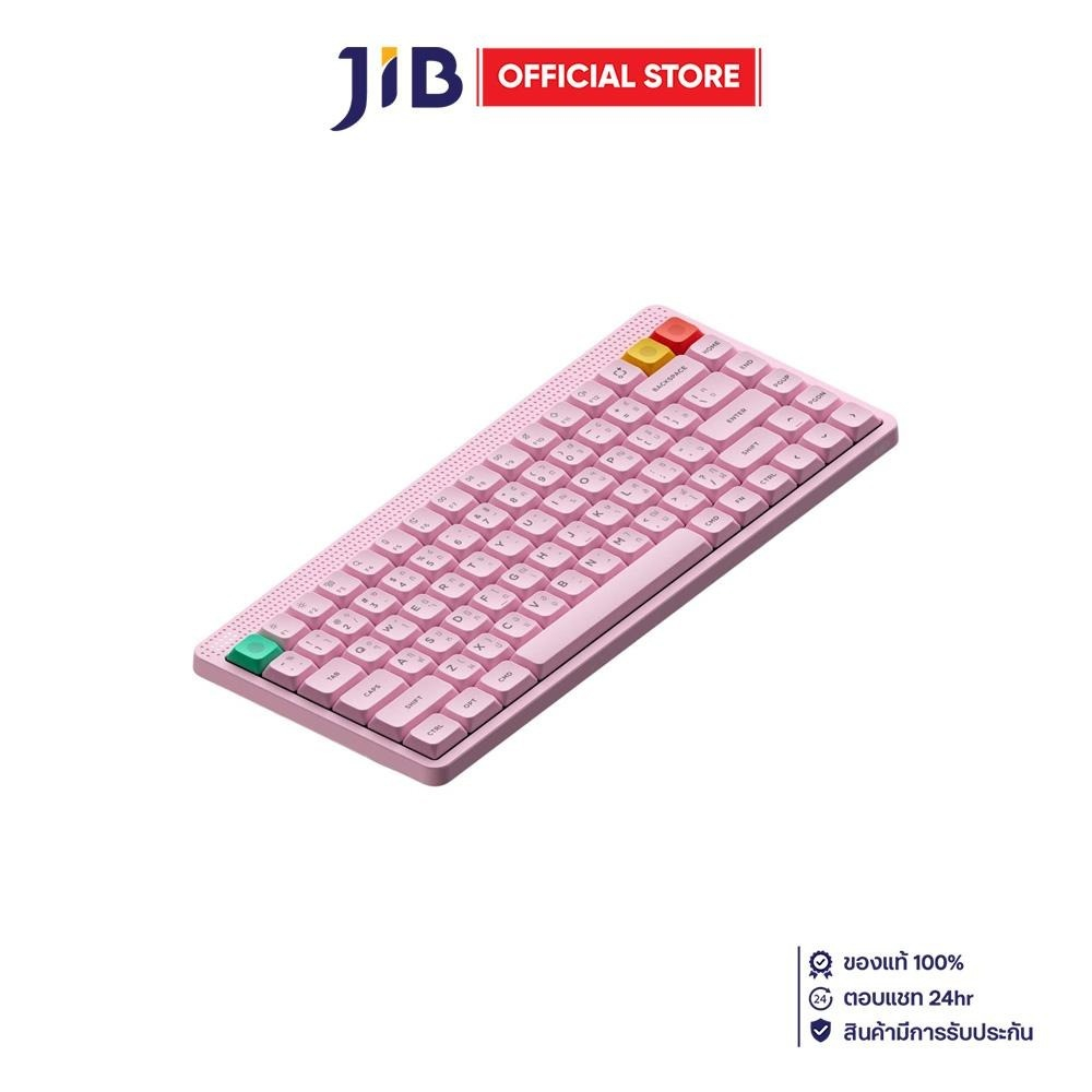 WIRELESS KEYBOARD (คีย์บอร์ดไร้สาย) NUPHY NODE 75 LOW-PROFILE - RED NANO SWITCH RGB EN/TH LIGHT PINK