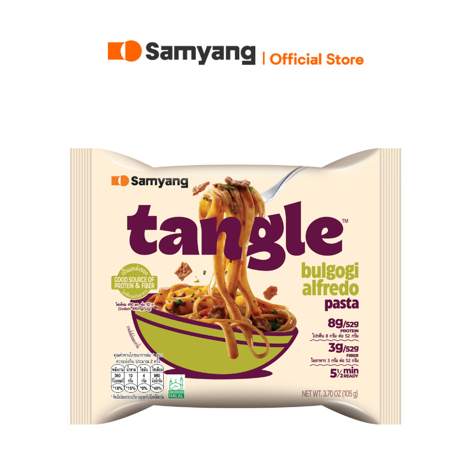Samyang Tangle Bulgogi Alfredo Pasta | ซัมยัง แทงเกิ้ล บูลโกกิ อัลเฟรโด้ พาสต้า (105 กรัม)