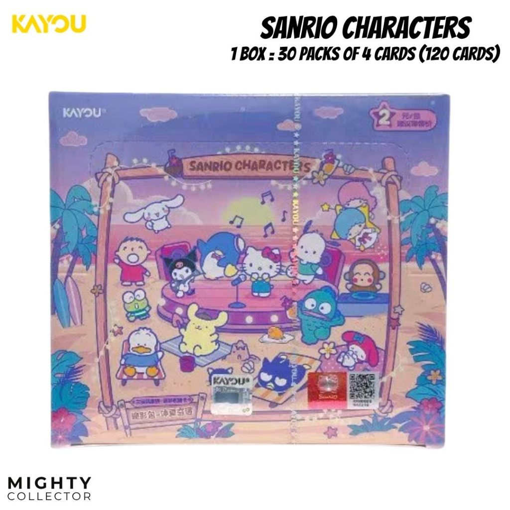Sanrio Midsummer Adventure Vol.4 Kayou Collection Cards - 1 New Box (30 packs, 120 cards) - Authentic product CN/EN