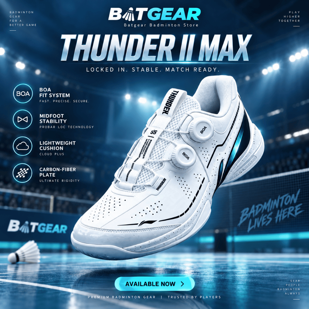 🏸⚡ Li - Ning  รองเท้าแบดมินตัน รุ่น THUNDER II MAX  (ของแท้ 100%) Li-Ning Thailand