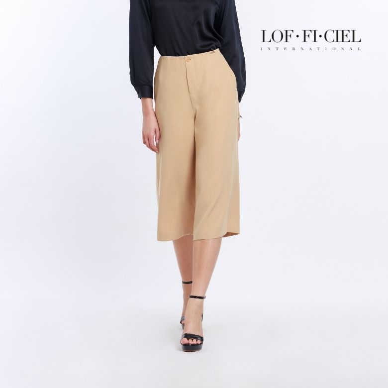 LOF-FI-CIEL Woman's Pants Jubili Samurai กางเกง ขาสี่ส่วน สีเบจ F9YRBE