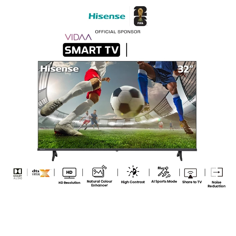 [พร้อมส่ง] Hisense ทีวี 32 นิ้ว HD VIDAA Smart TV รุ่น 32A4Q