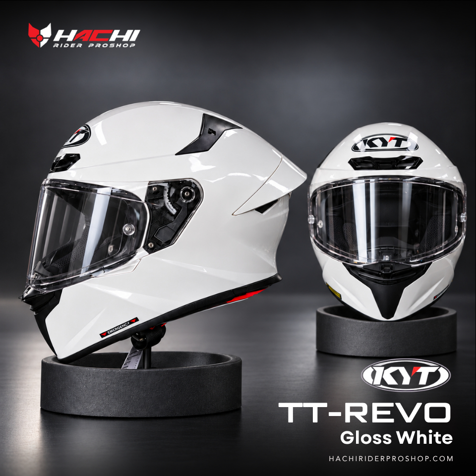 KYT TT REVO - Gloss White