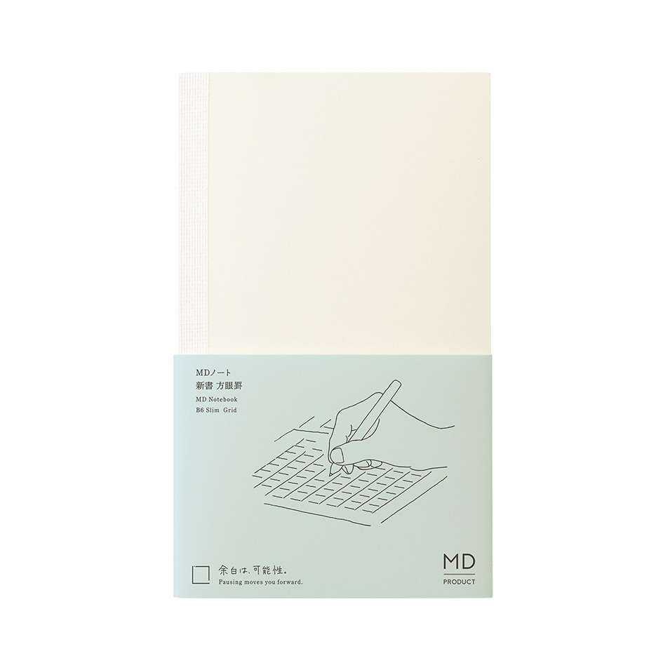 MIDORI MD Notebook <B6 Slim> Grid (D15382006) / สมุด MD ขนาด B6 Slim แบบตาราง แบรนด์ MIDORI จากประเทศญี่ปุ่น