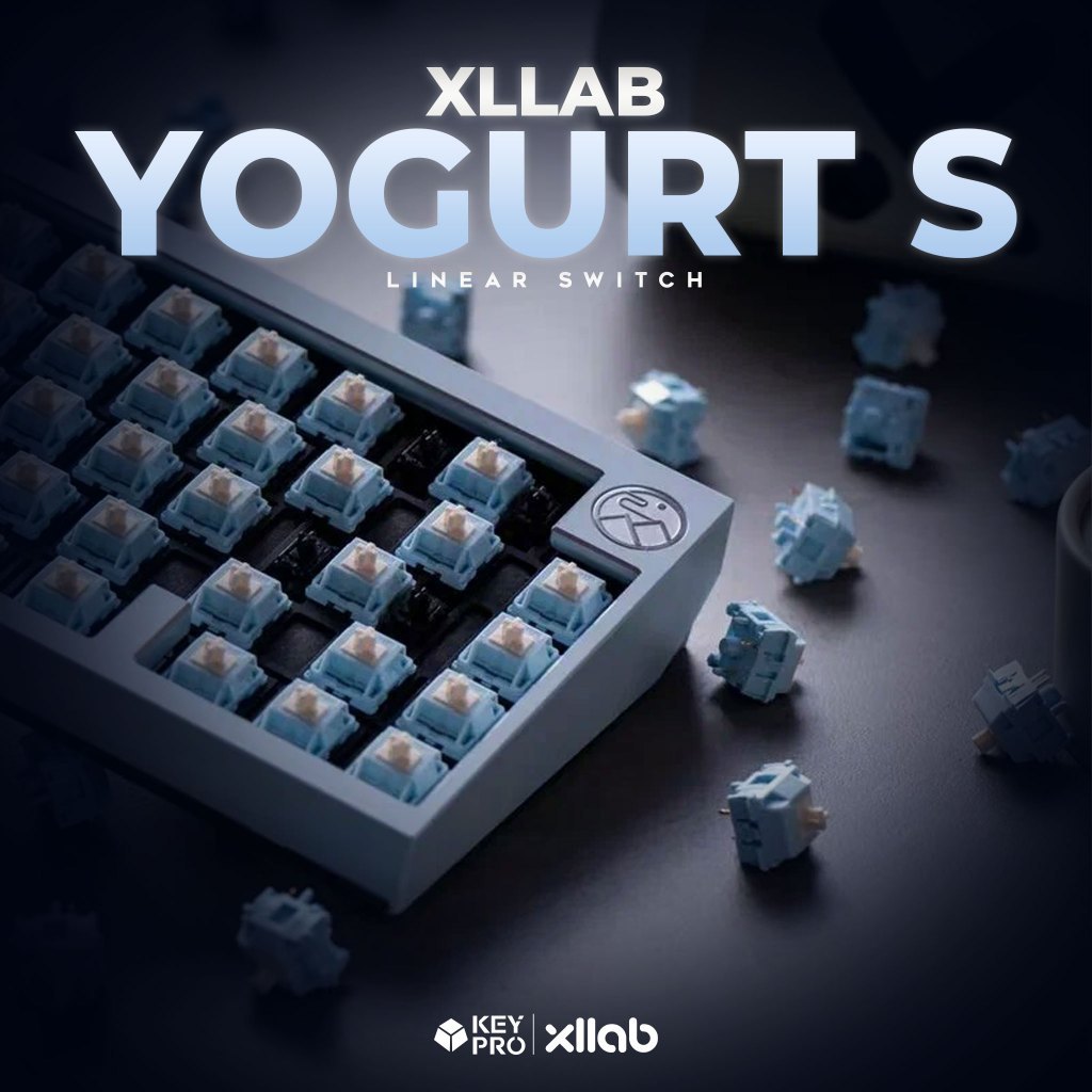 (Lubed, 10 ตัว) สวิตช์ HMX Yogurt S Switch Linear เสียงแหลม Clack ลูป lubicant