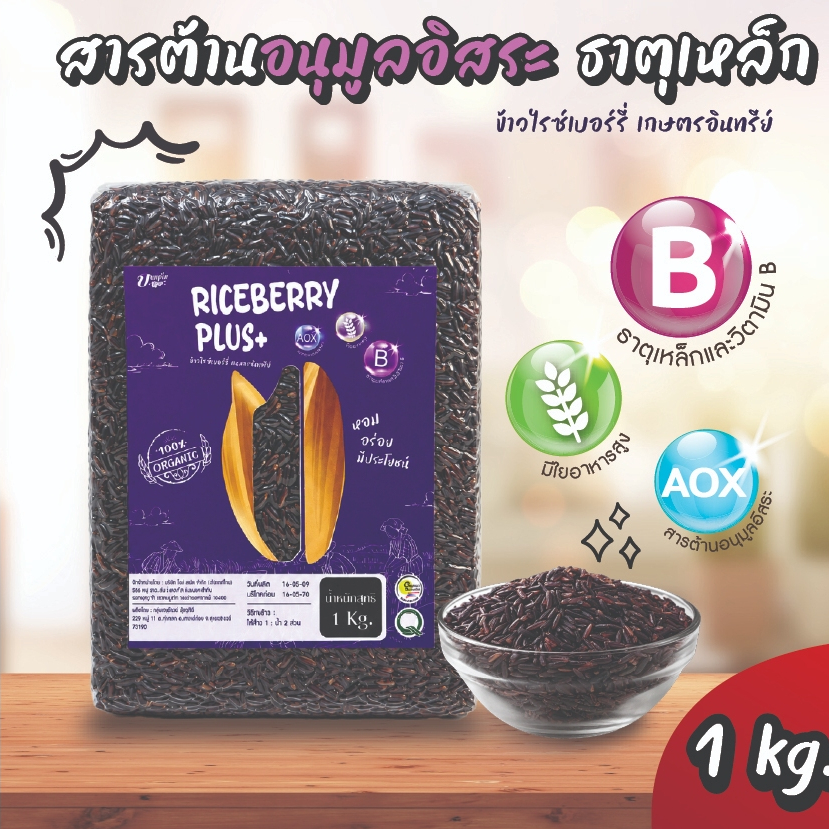 ข้าวไรซ์เบอร์รี่ ข้าวเพื่อสุขภาพ อุดมด้วยวิตามินเเร่ธาตุ สารต้านอนุมูลอิสระสูง อร่อยมากประโยชน์ ตราบานเย็น