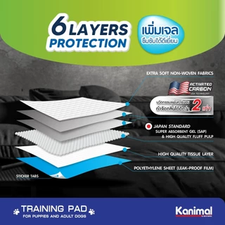 Kanimal Training Pad แผ่นรองฉี่สุนัข แผ่นรองซับ สำหรับสุนัขและแมว | Original / Activated Carbon / Grass Scent