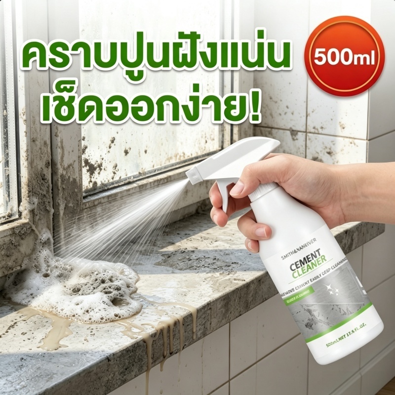 สูตรใหม่ BDB น้ำยาล้างคราบปูน น้ำยาขจัดคราบปูน น้ำยาล้างปูนซีเมนต์ 500ml ละลายรวดเร็ว ไม่ทิ้งคราบ