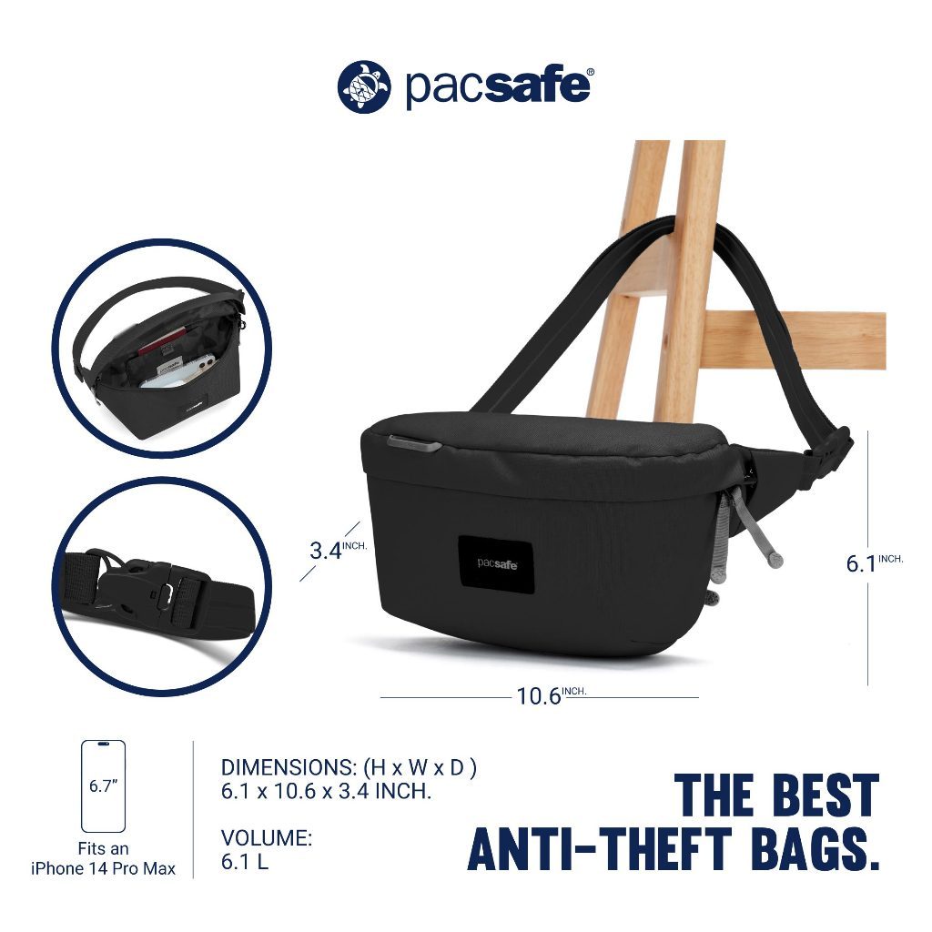 Pacsafe حقيبة سلينغ GO مضادة للسرقة — صورة 4
