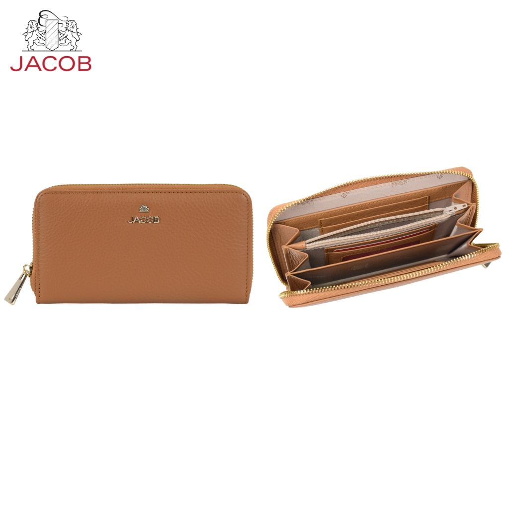 JACOB محفظة نسائية بسحاب دائري وجيب صورة 63044
