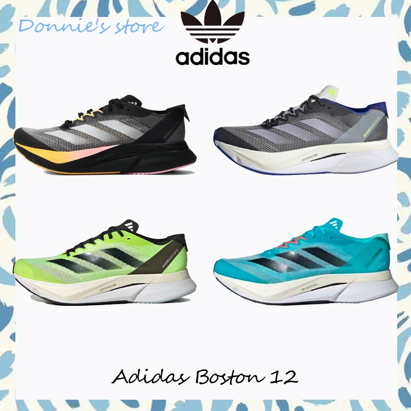 ของแท้ 100% Adidas Adizero Boston 12 IF9221/IE8494/HP9705/H03612 รองเท้ากีฬาสำหรับผู้ชายและผู้หญิง
