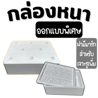 กล่องโฟมปลูกผักรุ่นหนา กล่องปลูกผัก (*หนาพิเศษ*) กล่องโฟม พร้อมเจาะรูฟรี 6 8 15 ช่อง
