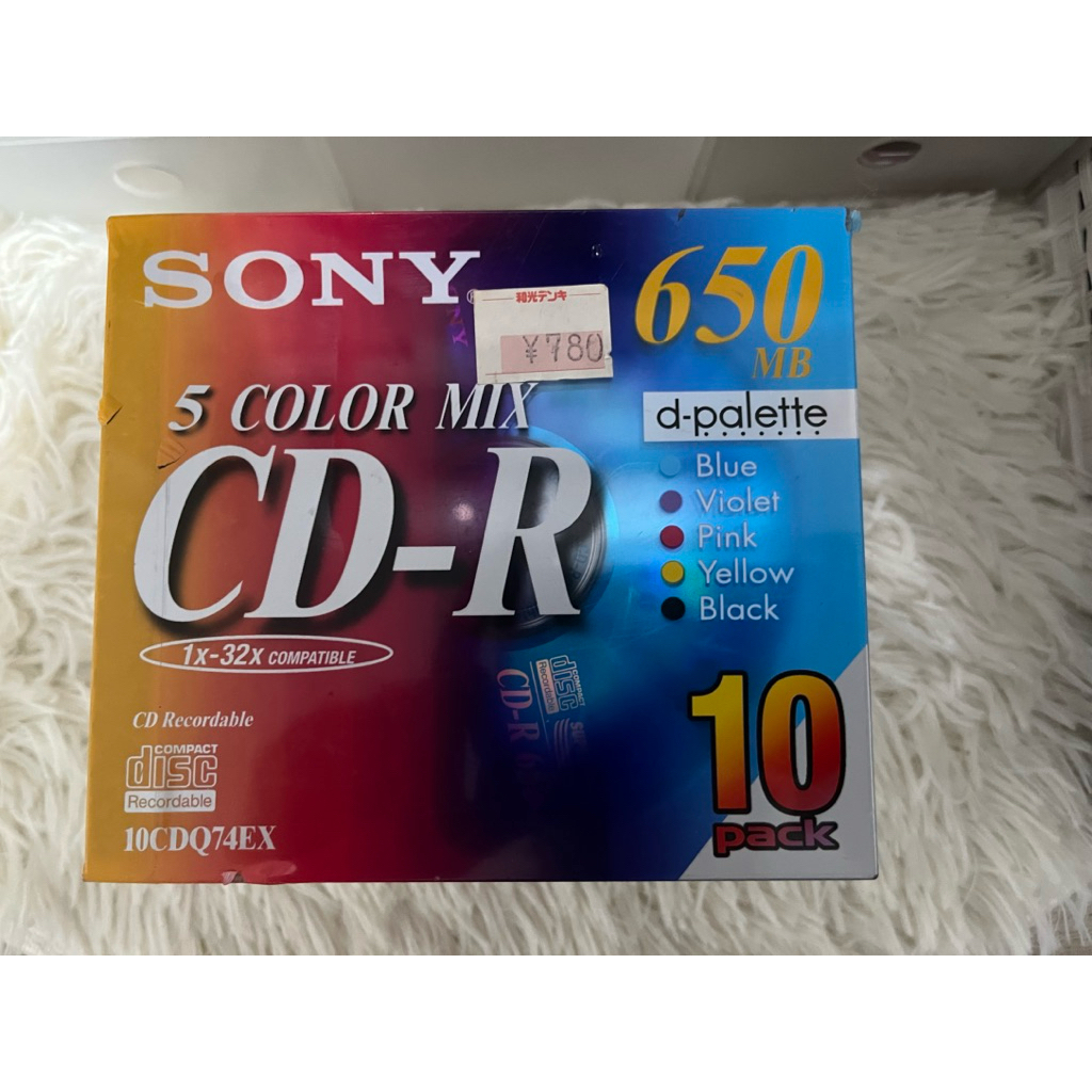 🔥 แผ่น CD-R Sony 5 Color Mix 650MB 10 Pack 🔥