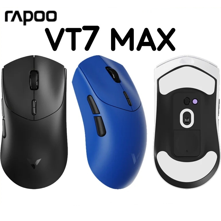 เมาส์ไร้สาย RAPOO (VT7 MAX) DUAL 8K WIRELESS MOUSE BLACK