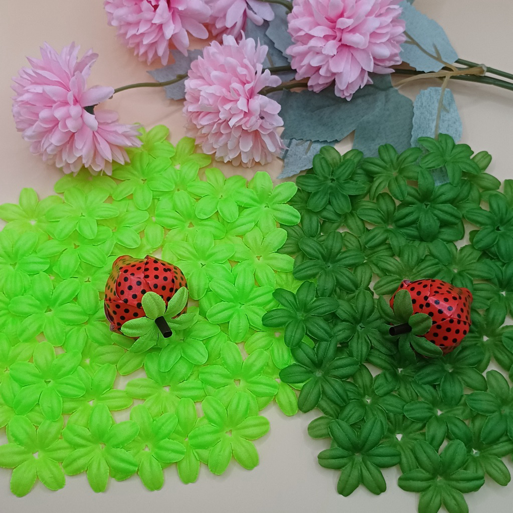 กลีบเกลี้ยง กลีบผ้า 6 แฉกเล็ก 100 ชิ้น🌼 ประดับเหรียญโปรยทาน งานฝีมือ ต่างๆ