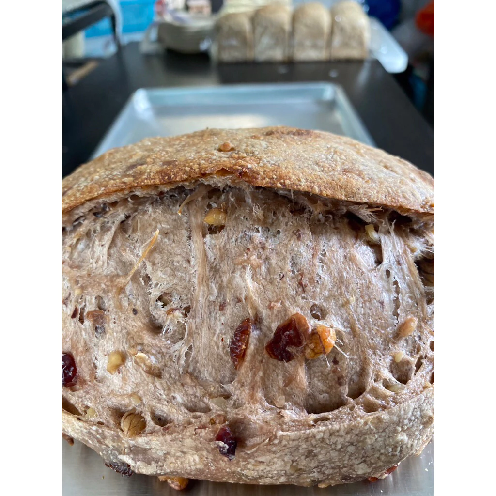 ขนมปัง ซาว์โดว์ แครนเบอร์รี่ วอลนัท ลูกเกด 💥ไม่ใส่น้ำตาล  Cranberry Walnut Raisin Sourdough 🍞 thumbnail 8