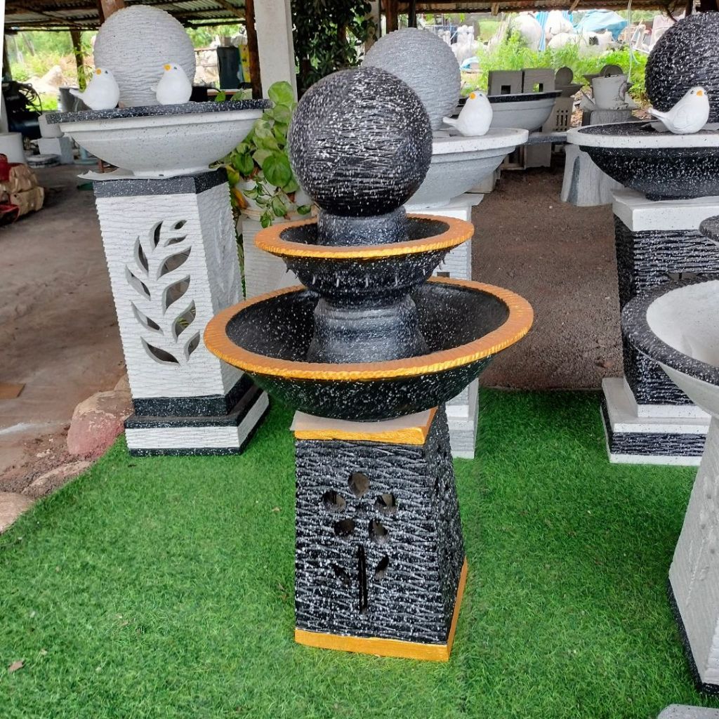 ชุดน้ำล้น ชุดน้ำพุ 2 ชั้น น้ำล้นตกแต่งสวน จัดสวน ตกแต่งร้าน เสริมฮวงจุ้ย