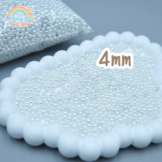 ลูกปัดมุก(มีรู)ขนาด4,5,6mm 1ถุง30g