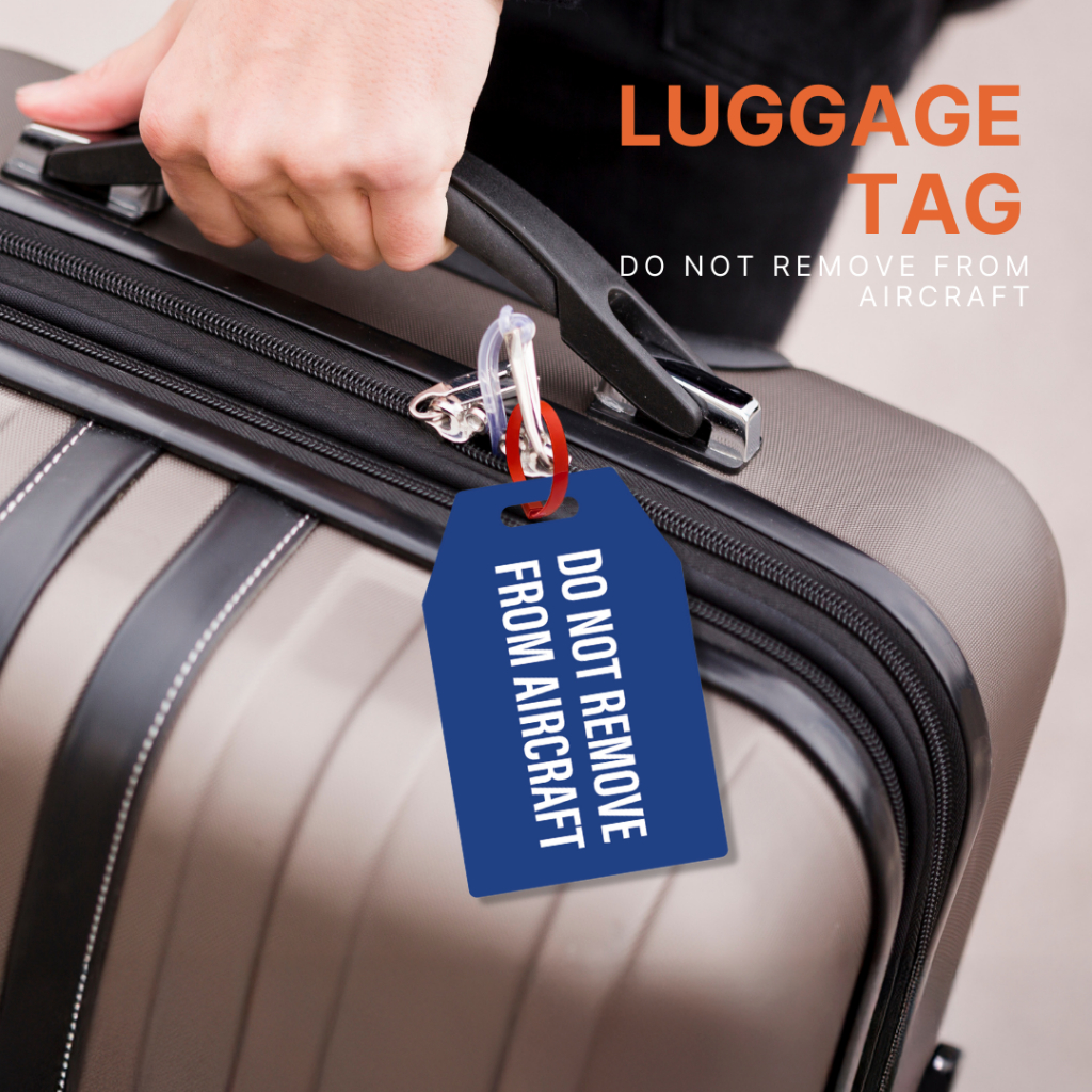 Happylife Luggage Tag ป้ายติดกระเป๋าเดินทาง อะคริลิค DO NOT REMOVE FROM AIRCRAFT กันน้ำ แข็งแรง ของข