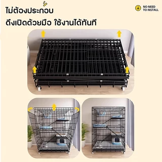 Pawfect🐕 กรงแมวขนาดใหญ่ พับได้ กรงเเมว3/4ชั้น กรงแมว กรงสัตว์เลี้ยง คอกกรงแมว ประกอบง่าย